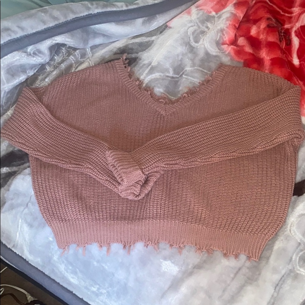 Distressed sweater